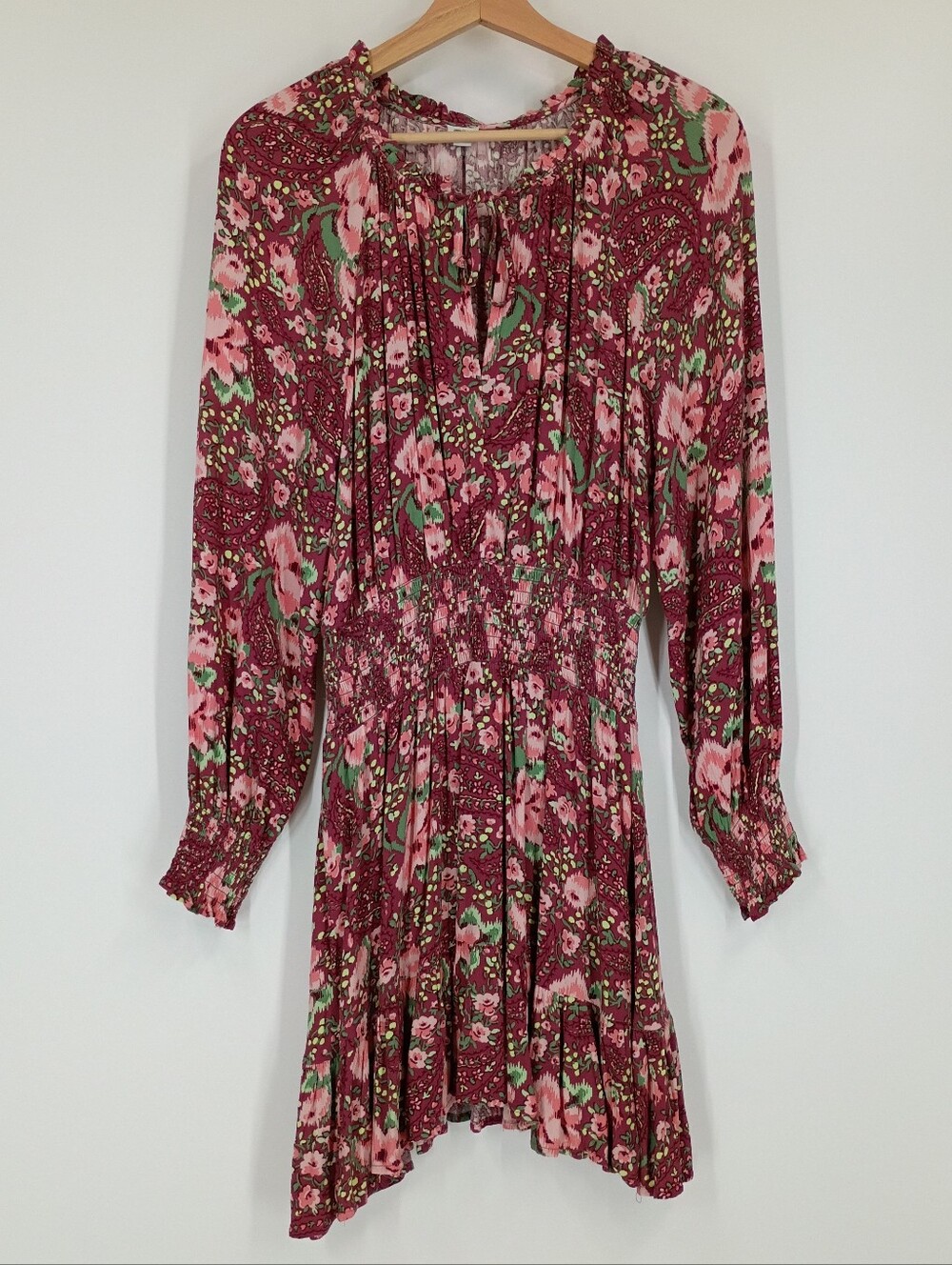 Aerie Floral Smocked Waist Mini Dress